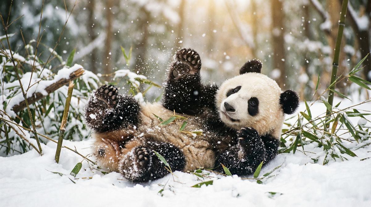 母狗官网熊猫视频 - 大熊猫雪地嬉戏视频在线观看